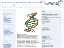 Tablet Screenshot of genetikkportalen.no